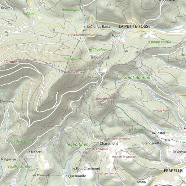 Plan cartographique de Ru la Grande Goutte