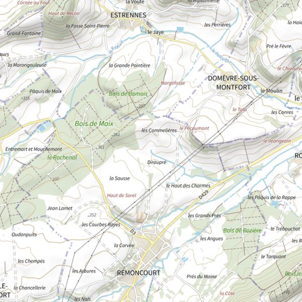 Plan cartographique de Ru la Prele