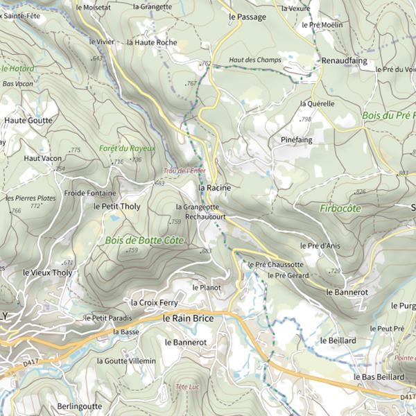 Plan cartographique de Ru Le barba