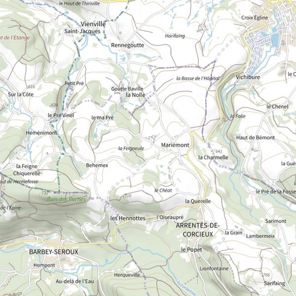 Plan cartographique de Ru le Bheumey