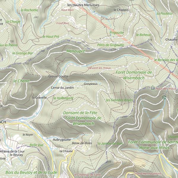 Plan cartographique de Ru le Bleu