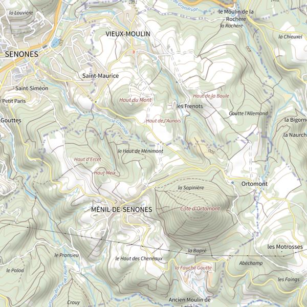 Plan cartographique de Ru le Courade