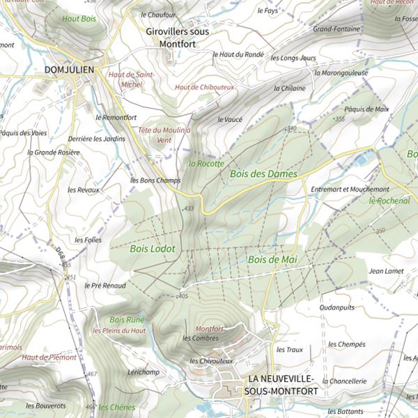 Plan cartographique de Ru le Decoulant