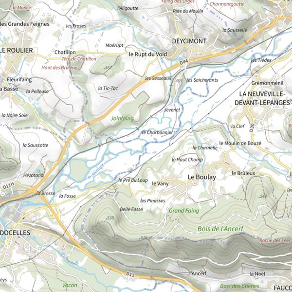 Plan cartographique de Ru le Joinrupt