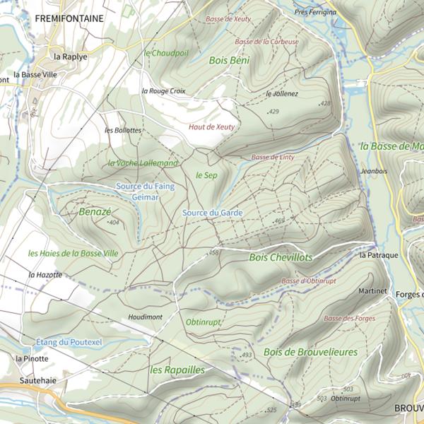 Plan cartographique de Ru le Linty