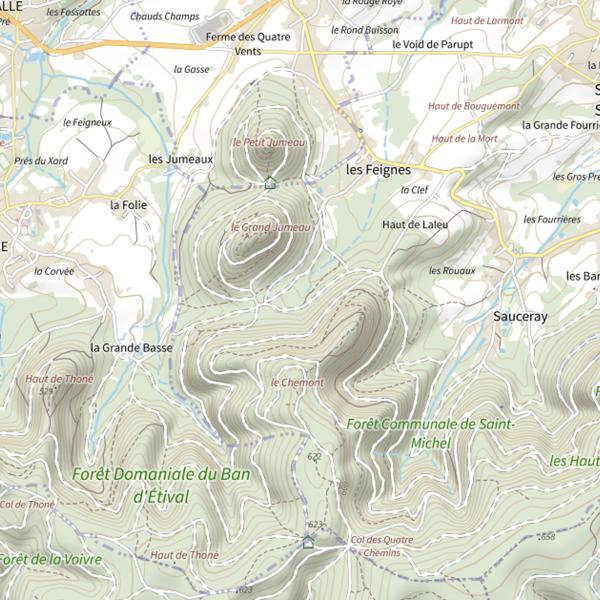 Plan cartographique de Ru le Maubret