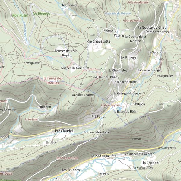Plan cartographique de Ru le Menaurupt