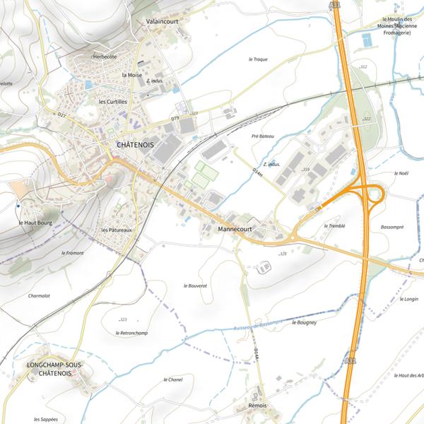 Plan cartographique de Ru le Neuilly