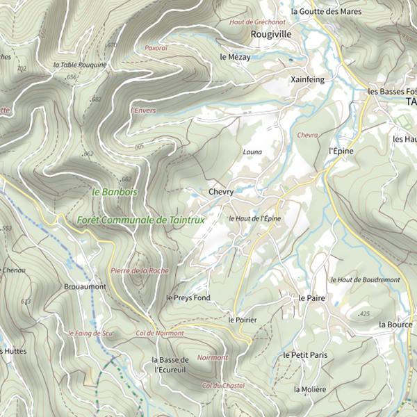 Plan cartographique de Ru le Neurain