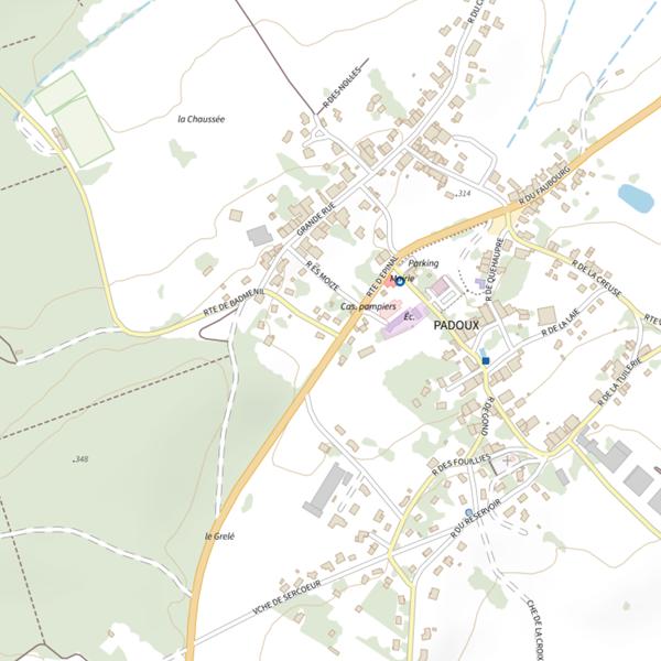 Plan cartographique de Ru le Padozel
