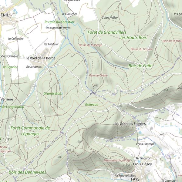 Plan cartographique de Ru le Petit Durbion
