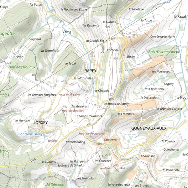 Plan cartographique de Ru le Rulles