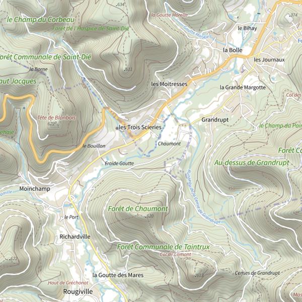 Plan cartographique de Ru le Taintroue