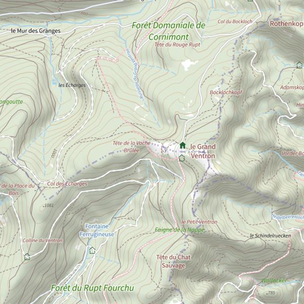Plan cartographique de Ru le Ventron