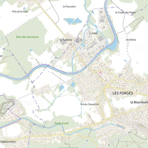 Plan cartographique de Ru l'Epine