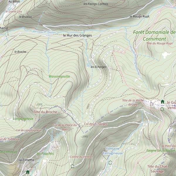 Plan cartographique de Ru Les Echarges
