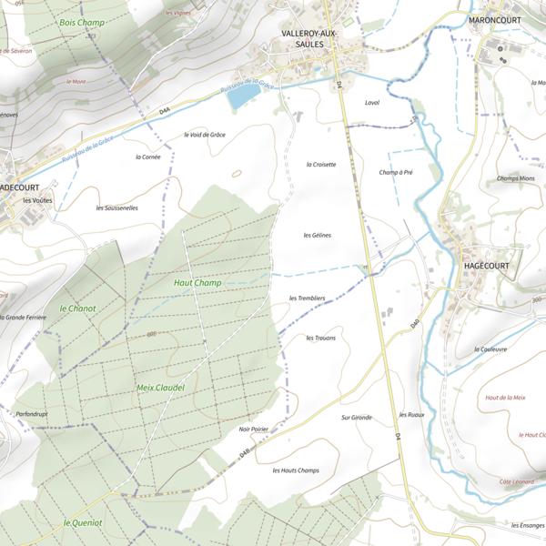 Plan cartographique de Ru l'Imbarupt