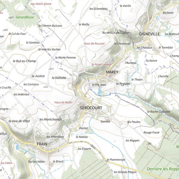 Plan cartographique de Ru Mariongoutte