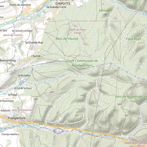 Plan cartographique de Ru Soviapre Fosse