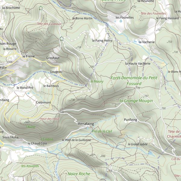 Plan cartographique de Ru Vieillosse