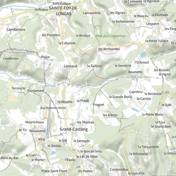 Plan cartographique de Ruisseau de Barbeyrol
