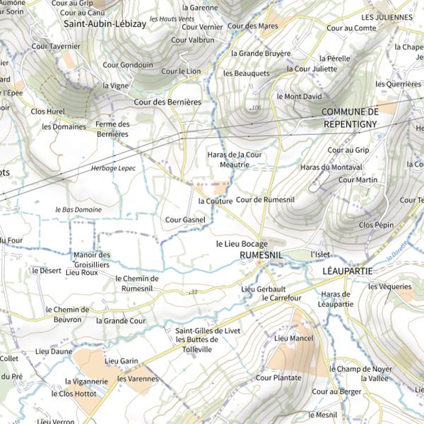 Plan cartographique de Ruisseau de Druval