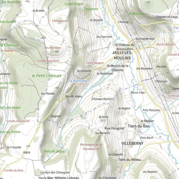 Plan cartographique de Ruisseau de Jagey - Fédé