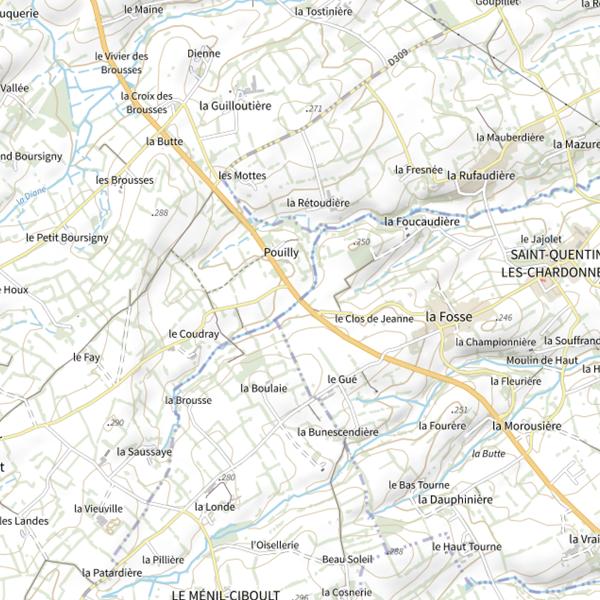 Plan cartographique de Ruisseau de Jouvine
