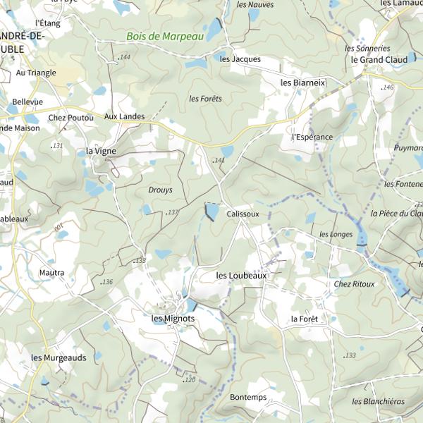Plan cartographique de Ruisseau de la Boulbène