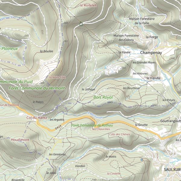 Plan cartographique de Ruisseau de la Carrière
