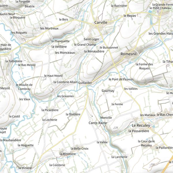 Plan cartographique de Ruisseau de la Planche