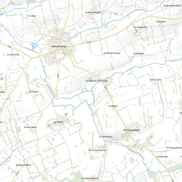Plan cartographique de Ruisseau de la Triboudière