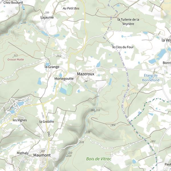 Plan cartographique de Ruisseau de l'étang rompu