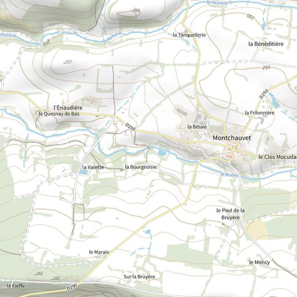 Plan cartographique de Ruisseau de Monchauvet