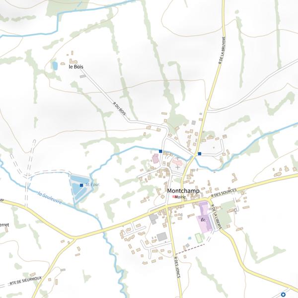 Plan cartographique de Ruisseau de Montchamp