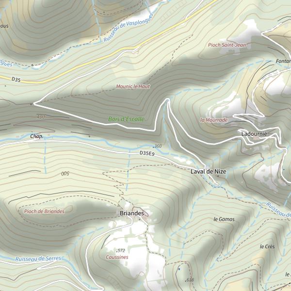 Plan cartographique de Ruisseau de nize
