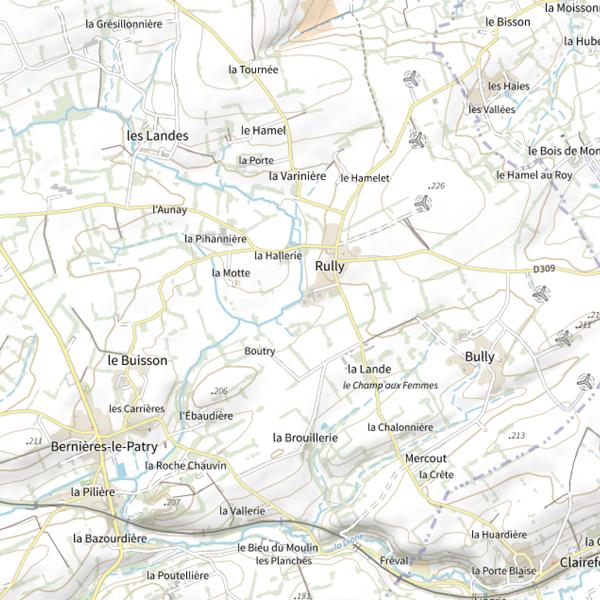 Plan cartographique de Ruisseau de Rully