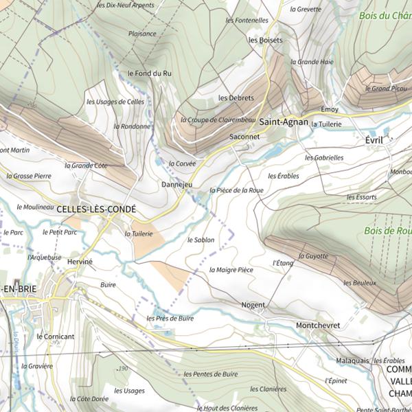 Plan cartographique de Ruisseau de Saint-Agnan