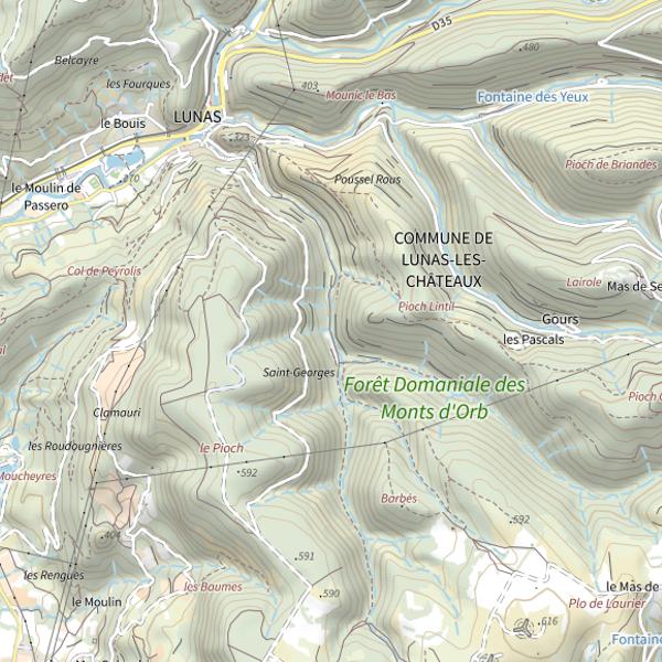 Plan cartographique de Ruisseau de st georges