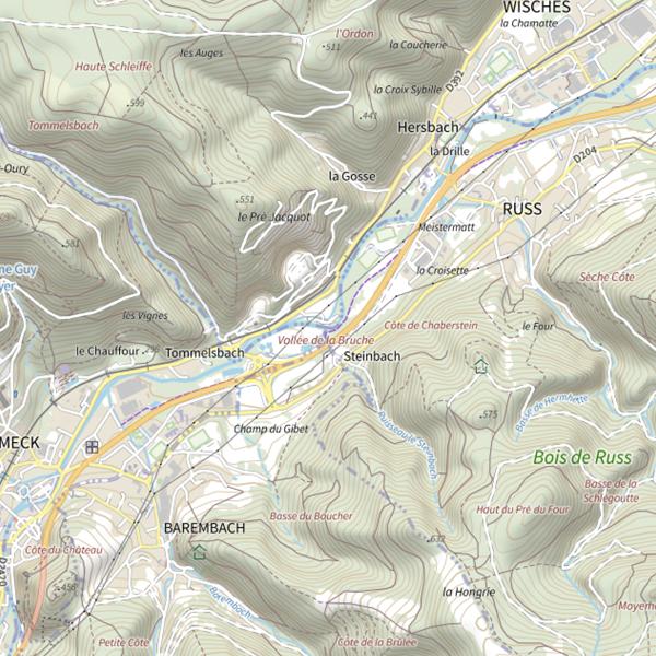 Plan cartographique de Ruisseau de Steinbach