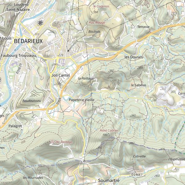 Plan cartographique de Ruisseau de vèbre