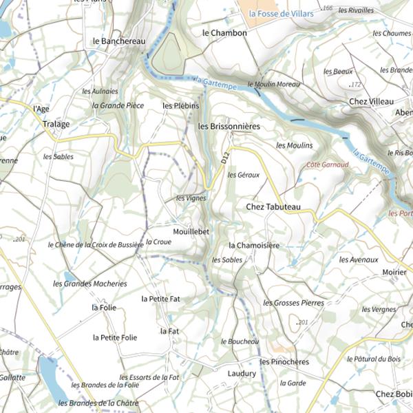 Plan cartographique de Ruisseau des Brissonnieres
