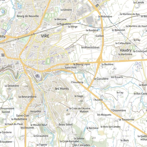 Plan cartographique de Ruisseau des Houlles