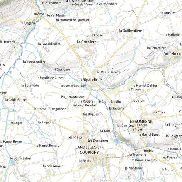 Plan cartographique de Ruisseau des Landes