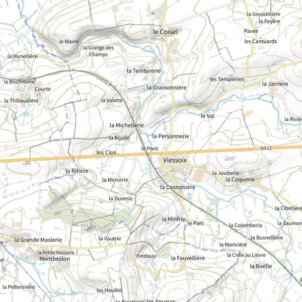 Plan cartographique de Ruisseau du bois de Pirier
