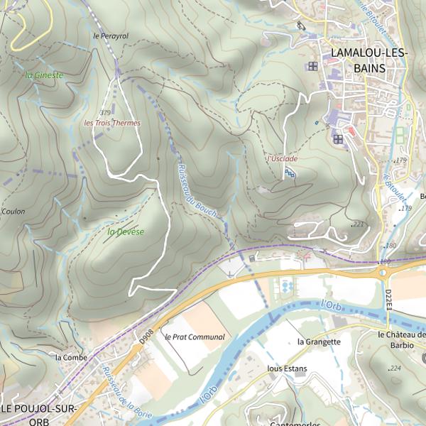 Plan cartographique de Ruisseau du bouch