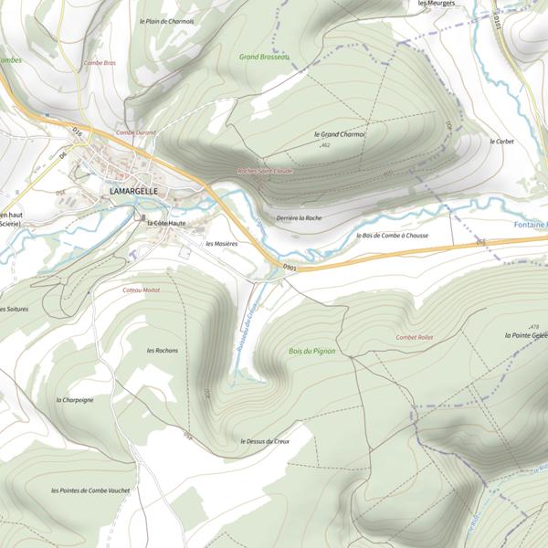 Plan cartographique de Ruisseau du Creux