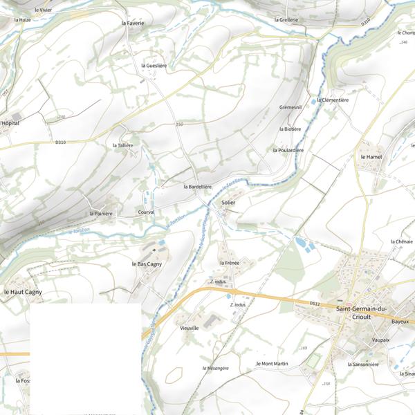 Plan cartographique de Ruisseau du Gourguesson