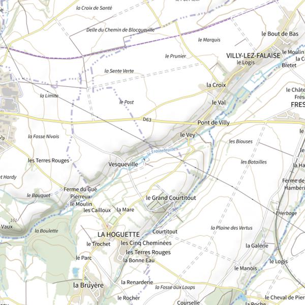 Plan cartographique de Ruisseau du gué Pierreux