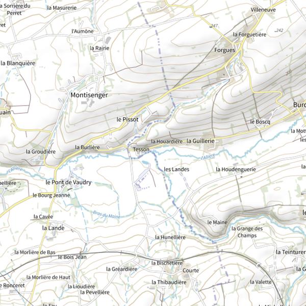 Plan cartographique de Ruisseau du Maine